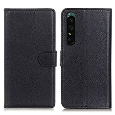 Coque Portefeuille Livre Cuir Etui Clapet A03D pour Sony Xperia 1 IV Noir