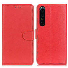 Coque Portefeuille Livre Cuir Etui Clapet A03D pour Sony Xperia 1 IV Rouge