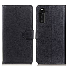 Coque Portefeuille Livre Cuir Etui Clapet A03D pour Sony Xperia 10 III Lite Noir