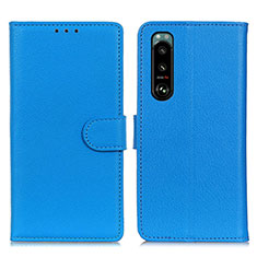 Coque Portefeuille Livre Cuir Etui Clapet A03D pour Sony Xperia 5 III Bleu Ciel