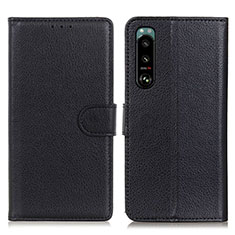 Coque Portefeuille Livre Cuir Etui Clapet A03D pour Sony Xperia 5 III Noir