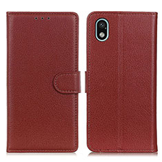 Coque Portefeuille Livre Cuir Etui Clapet A03D pour Sony Xperia Ace III SO-53C Marron