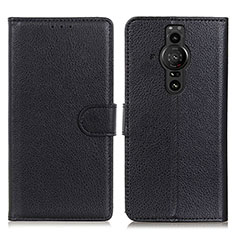 Coque Portefeuille Livre Cuir Etui Clapet A03D pour Sony Xperia PRO-I Noir