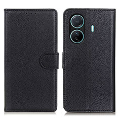 Coque Portefeuille Livre Cuir Etui Clapet A03D pour Vivo iQOO Z6 Pro 5G Noir