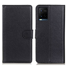 Coque Portefeuille Livre Cuir Etui Clapet A03D pour Vivo Y21 Noir