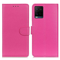 Coque Portefeuille Livre Cuir Etui Clapet A03D pour Vivo Y21a Rose Rouge