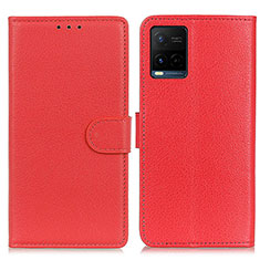 Coque Portefeuille Livre Cuir Etui Clapet A03D pour Vivo Y33T Rouge