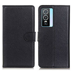 Coque Portefeuille Livre Cuir Etui Clapet A03D pour Vivo Y74s 5G Noir