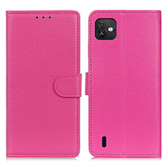 Coque Portefeuille Livre Cuir Etui Clapet A03D pour Wiko Y82 Rose Rouge