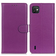 Coque Portefeuille Livre Cuir Etui Clapet A03D pour Wiko Y82 Violet