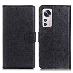 Coque Portefeuille Livre Cuir Etui Clapet A03D pour Xiaomi Mi 12 Lite 5G Noir