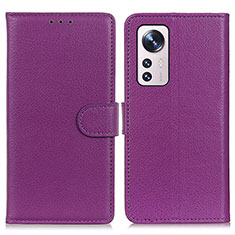 Coque Portefeuille Livre Cuir Etui Clapet A03D pour Xiaomi Mi 12 Lite 5G Violet