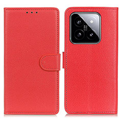 Coque Portefeuille Livre Cuir Etui Clapet A03D pour Xiaomi Mi 14 5G Rouge