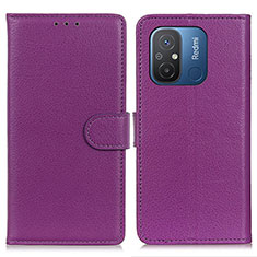 Coque Portefeuille Livre Cuir Etui Clapet A03D pour Xiaomi Poco C55 Violet