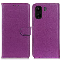 Coque Portefeuille Livre Cuir Etui Clapet A03D pour Xiaomi Poco C65 Violet