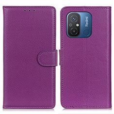 Coque Portefeuille Livre Cuir Etui Clapet A03D pour Xiaomi Redmi 12C 4G Violet