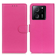 Coque Portefeuille Livre Cuir Etui Clapet A03D pour Xiaomi Redmi K60 Ultra 5G Rose Rouge