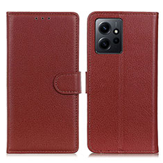 Coque Portefeuille Livre Cuir Etui Clapet A03D pour Xiaomi Redmi Note 12 4G Marron