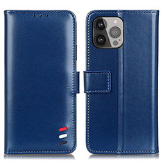 Coque Portefeuille Livre Cuir Etui Clapet A04 pour Apple iPhone 13 Pro Max Bleu