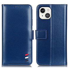 Coque Portefeuille Livre Cuir Etui Clapet A04 pour Apple iPhone 14 Plus Bleu