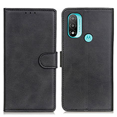 Coque Portefeuille Livre Cuir Etui Clapet A04D pour Motorola Moto E20 Noir