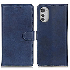 Coque Portefeuille Livre Cuir Etui Clapet A04D pour Motorola Moto E32 Bleu