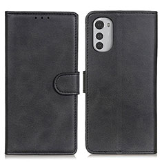 Coque Portefeuille Livre Cuir Etui Clapet A04D pour Motorola Moto E32 Noir