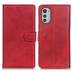 Coque Portefeuille Livre Cuir Etui Clapet A04D pour Motorola Moto E32s Rouge