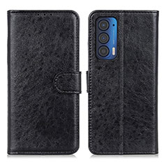 Coque Portefeuille Livre Cuir Etui Clapet A04D pour Motorola Moto Edge (2021) 5G Noir