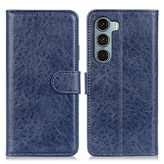 Coque Portefeuille Livre Cuir Etui Clapet A04D pour Motorola Moto Edge S30 5G Bleu