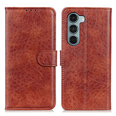 Coque Portefeuille Livre Cuir Etui Clapet A04D pour Motorola Moto Edge S30 5G Marron