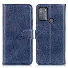 Coque Portefeuille Livre Cuir Etui Clapet A04D pour Motorola Moto G50 Bleu