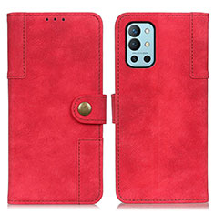 Coque Portefeuille Livre Cuir Etui Clapet A04D pour OnePlus 9R 5G Rouge