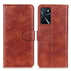 Coque Portefeuille Livre Cuir Etui Clapet A04D pour Oppo A16 Marron