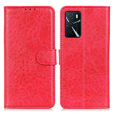 Coque Portefeuille Livre Cuir Etui Clapet A04D pour Oppo A16s Rouge