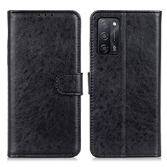 Coque Portefeuille Livre Cuir Etui Clapet A04D pour Oppo A53s 5G Noir