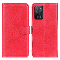 Coque Portefeuille Livre Cuir Etui Clapet A04D pour Oppo A53s 5G Rouge