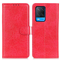 Coque Portefeuille Livre Cuir Etui Clapet A04D pour Oppo A54 4G Rouge