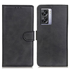 Coque Portefeuille Livre Cuir Etui Clapet A04D pour Oppo A57 5G Noir