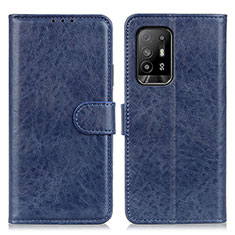 Coque Portefeuille Livre Cuir Etui Clapet A04D pour Oppo A94 5G Bleu