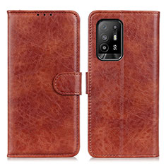 Coque Portefeuille Livre Cuir Etui Clapet A04D pour Oppo A94 5G Marron