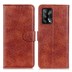 Coque Portefeuille Livre Cuir Etui Clapet A04D pour Oppo A95 4G Marron