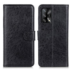 Coque Portefeuille Livre Cuir Etui Clapet A04D pour Oppo A95 4G Noir