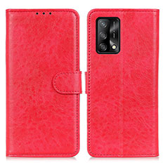 Coque Portefeuille Livre Cuir Etui Clapet A04D pour Oppo A95 4G Rouge