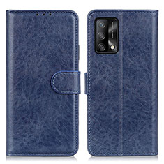 Coque Portefeuille Livre Cuir Etui Clapet A04D pour Oppo F19 Bleu