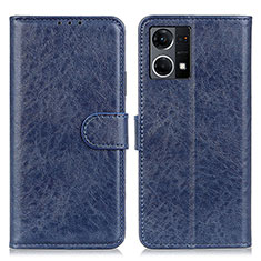 Coque Portefeuille Livre Cuir Etui Clapet A04D pour Oppo F21 Pro 4G Bleu