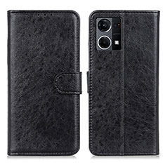 Coque Portefeuille Livre Cuir Etui Clapet A04D pour Oppo F21 Pro 4G Noir