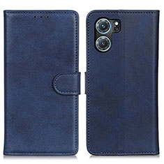 Coque Portefeuille Livre Cuir Etui Clapet A04D pour Oppo K10 5G Bleu