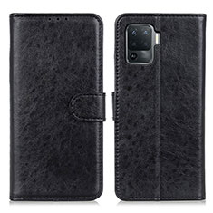 Coque Portefeuille Livre Cuir Etui Clapet A04D pour Oppo Reno5 F Noir