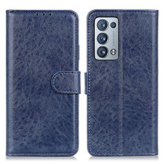 Coque Portefeuille Livre Cuir Etui Clapet A04D pour Oppo Reno6 Pro 5G Bleu